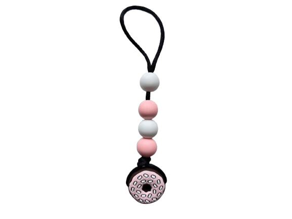 Pink Chocolate Donut Zipper Pull