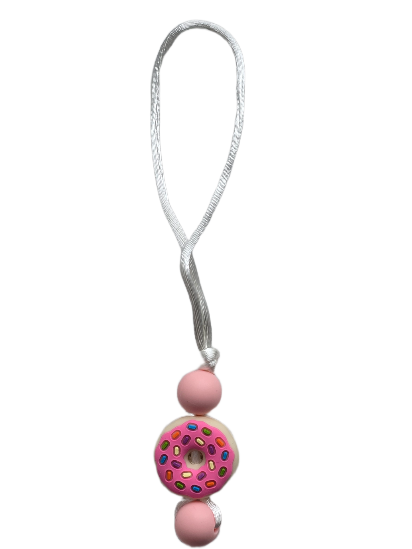 Pink Donut Zipper Pull Chewelry